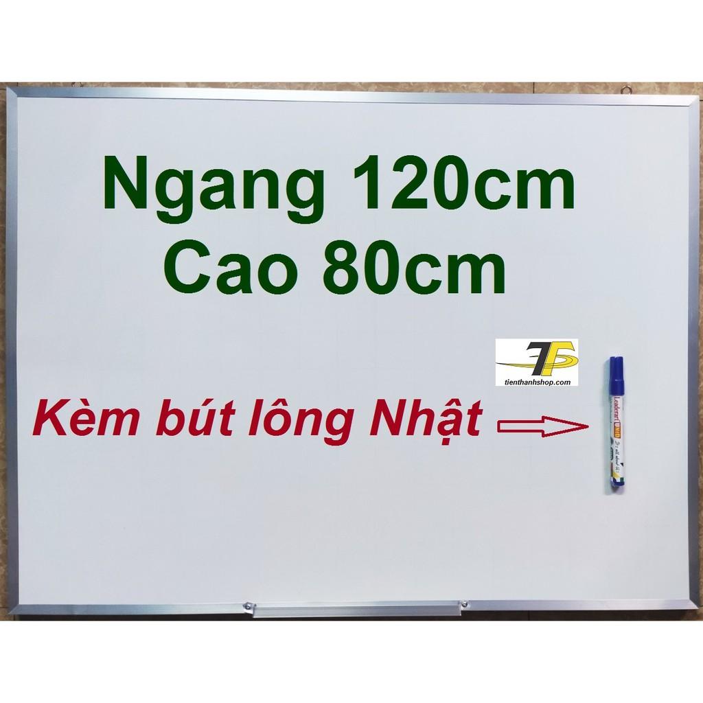 Bảng mica trắng 80 x 120cm viết bút lông viền nhôm + 01 bút lông bảng