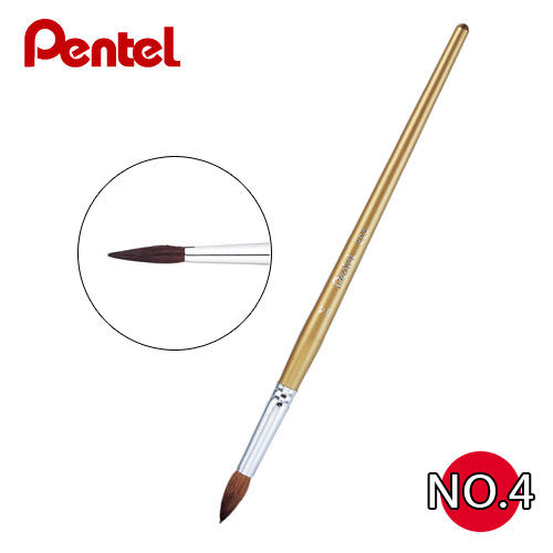 Cọ vẽ Pentel ZBS1 Làm Từ Lông Đuôi Ngựa | Cọ Đầu Tròn Các Số 0/ 2/ 4/ 6/ 8/ 10/ 12/ 15/ 16/ 18/ 20