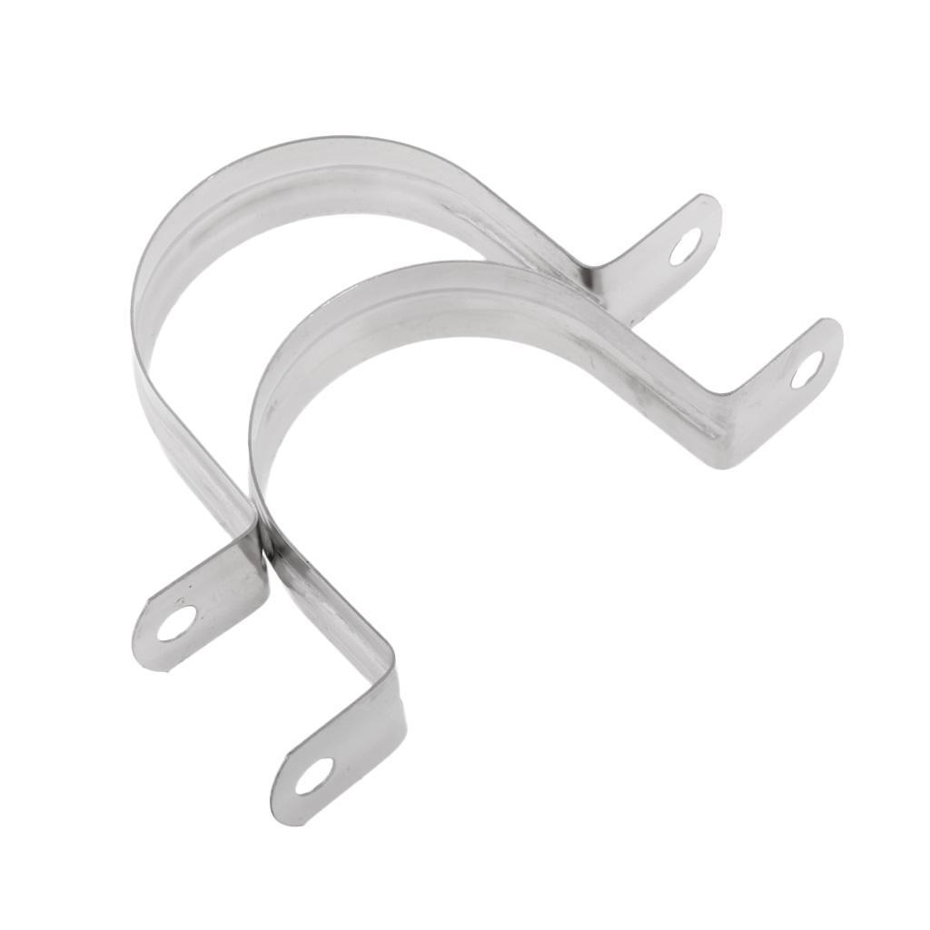 3-4pack 2 Pieces Pipe Tube Conduit Stainless Steel Hanger U Strap Clamps Clip