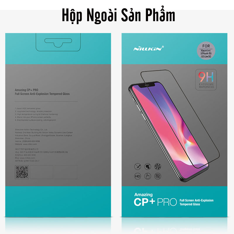 Kính cường lực cho Xiaomi Mi 10 Lite - Redmi 10X 5G Nillkin CP+ PRO - Full viền đen - Hàng Nhập Khẩu