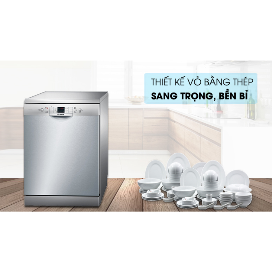 Máy rửa chén độc lập Bosch HMH.SMS63L08EA (Series 6) - 12 bộ - 6 chương trình rửa - Hàng chính hãng