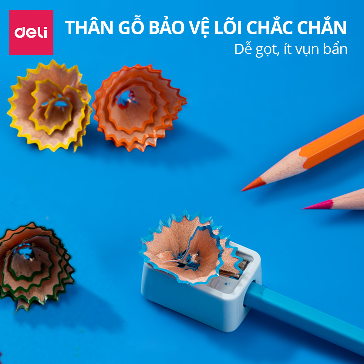 [BẢN MỚI] Hộp Bút Chì Màu Gốc Dầu Cao Cấp Deli - 36/48/72 Màu Tươi Đậm Tô Vẽ Tranh Phác Thảo Học Sinh Tới Chuyên Nghiệp