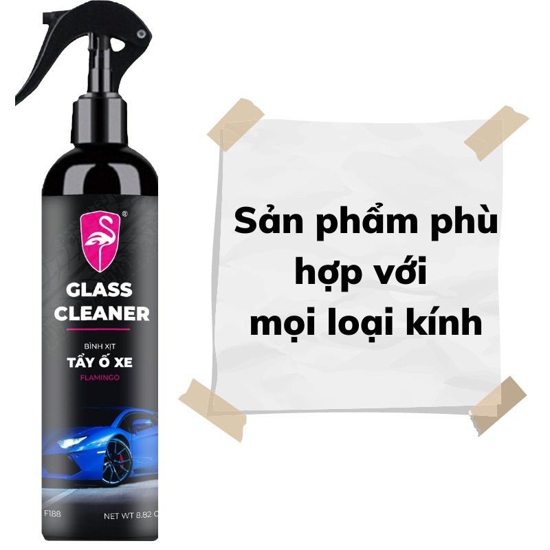 Bình xịt tẩy ố kính ô tô Flamingo F188 dung tích 230ml làm sạch kính, cặn canxi, chống đốm đọng nước