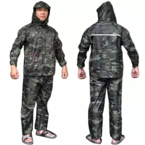 Bộ áo mưa lính vải dù cao cấp, chống thấm (2XL, 3XL)