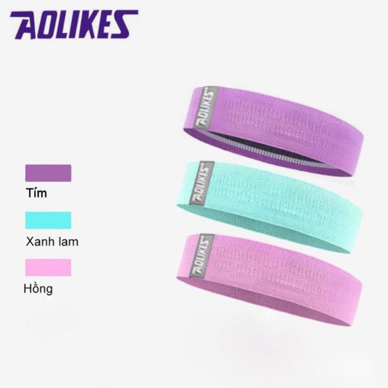 Bộ 3 Dây Kháng Lực Tập Cơ Mông Đùi - YOGA QG, Chất Liệu Vải Cao Su, Đàn Hồi Cao ,Dây Miniband, Tiện Lợi, Tặng Kèm Túi Và Sách Hướng Dẫn