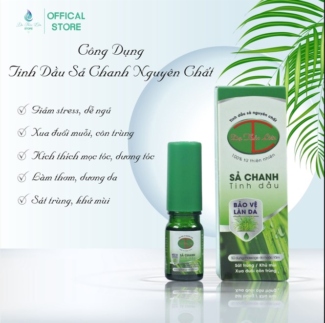 Tinh dầu Sả Chanh Dạ Thảo Liên 20ml - 100% Thảo Dược Thiên Nhiên