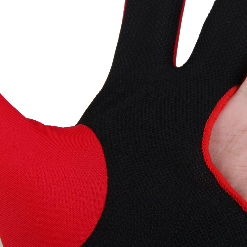 2Pcs Men Women Elastic 3 Fingers Gloves Left Hand for Billiard Pool Snooker Cue Sports
