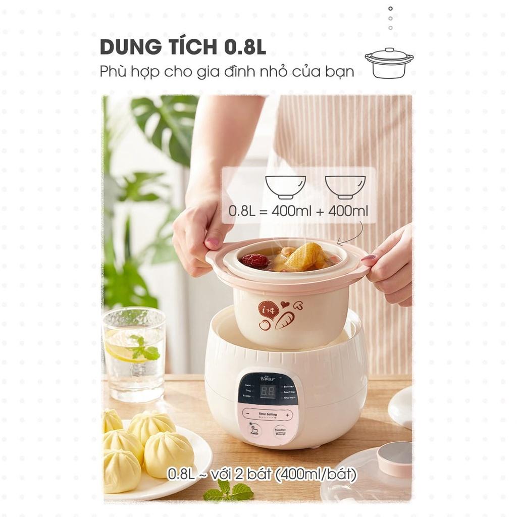 [Có sẵn] [Giá hủy diệt] Nồi Nấu Chậm Bear 0.8L - Bản Quốc Tế [Dahamart - Siêu Thị Ăn Dặm]