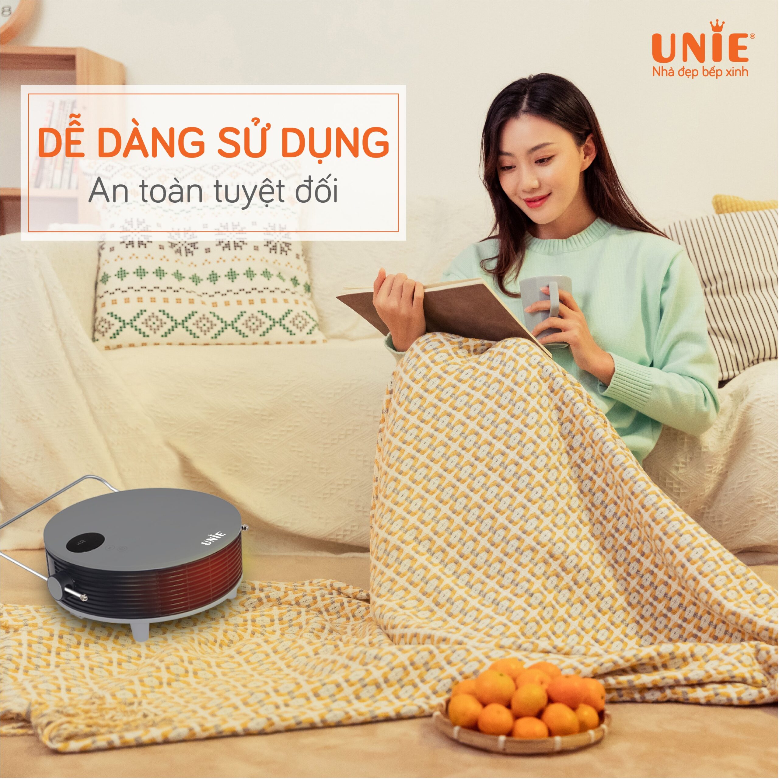 Máy sưởi nhà tắm Unie UE-125 nhỏ gọn - Hàng chính hãng