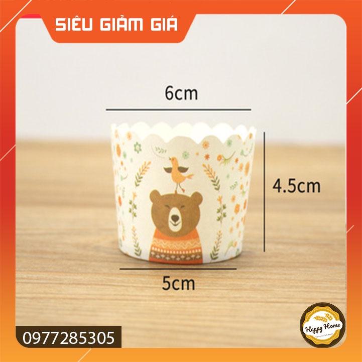 Ly giấy cupcake muffin lót bánh chịu nhiệt set 50 cái