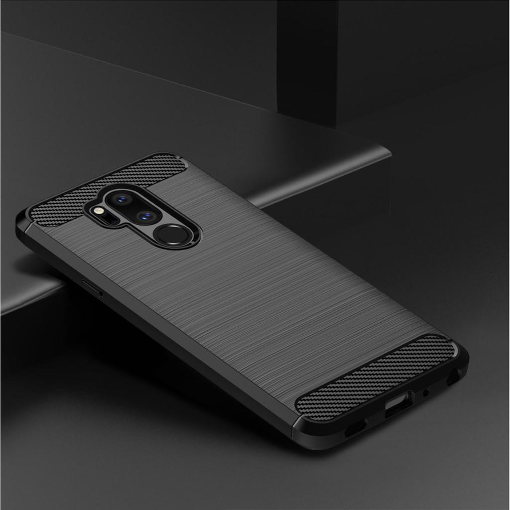 Ốp lưng cho LG G6 G7 G8 G8S V30 V40 V50 V60 dẻo Carbon phay xước chống sốc