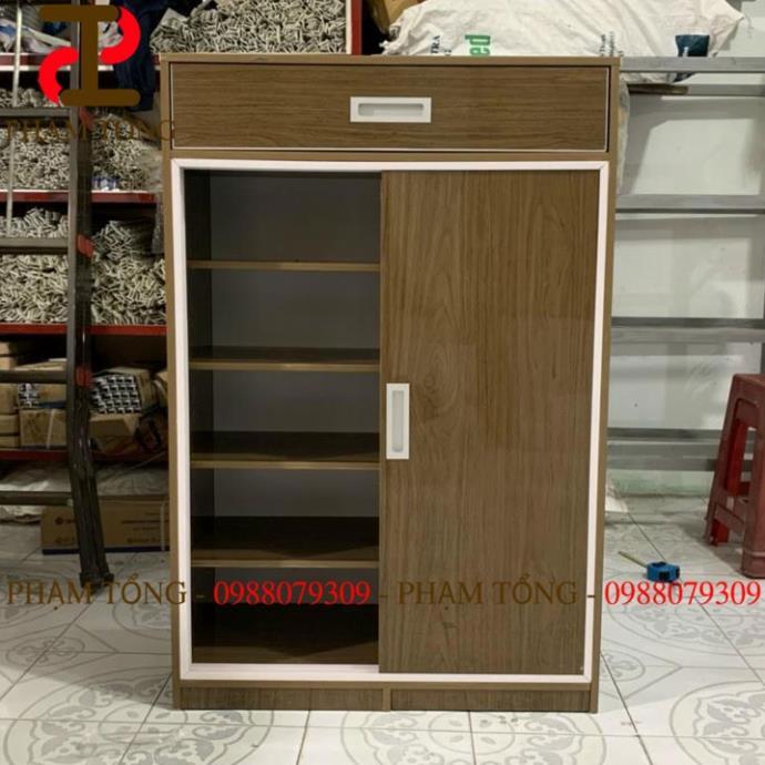 Tủ giày nhựa vân gỗ cửa lùa Miễn phí giao hàng