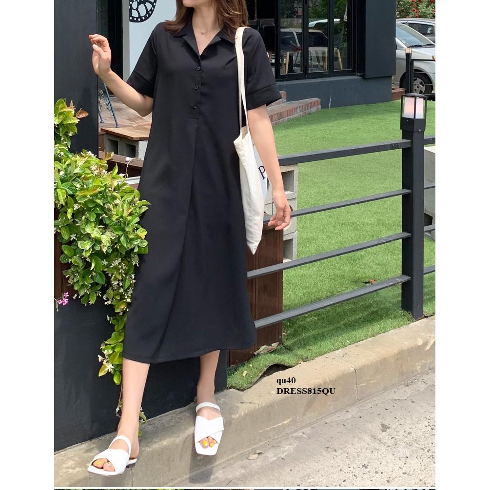 DRESS730 ĐẦM SƠ MI THẮT NƠ EO