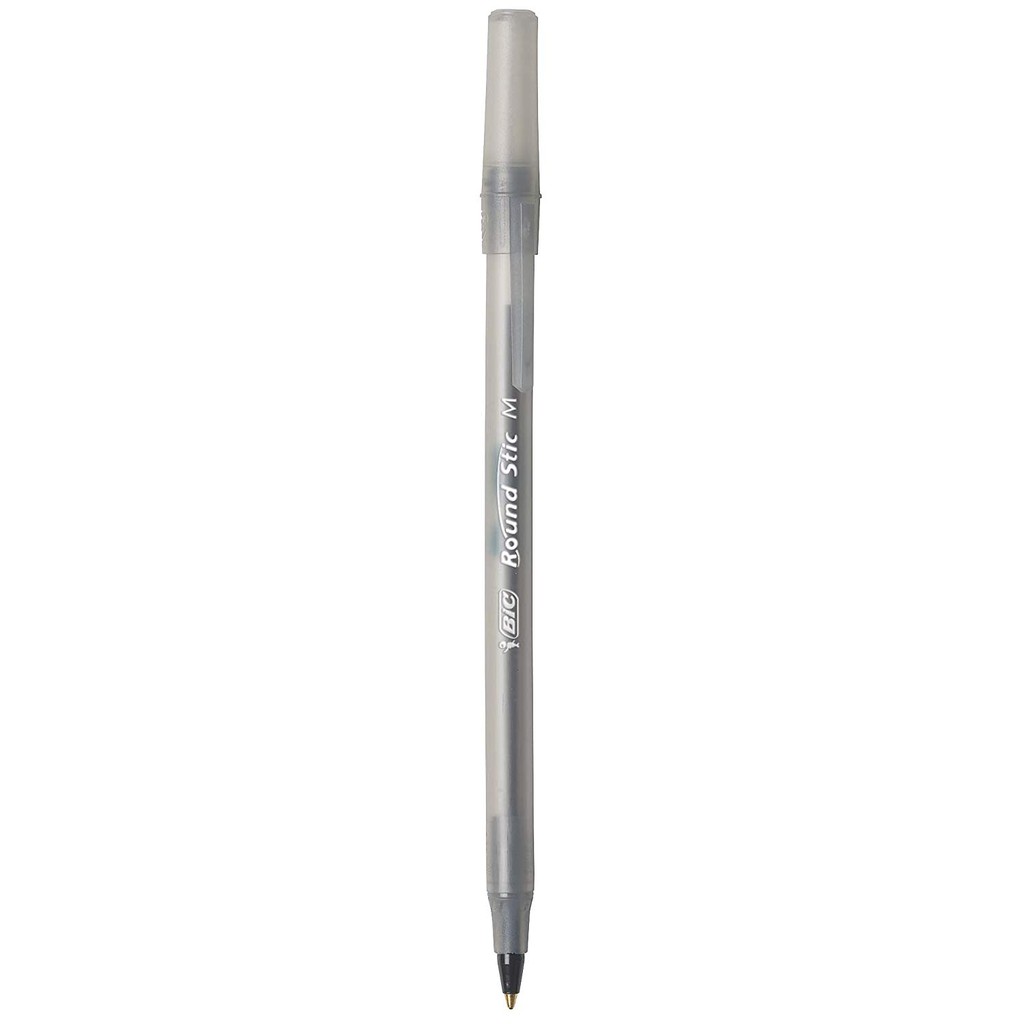 Bút bi Bic Round Stic Xtra Life, Medium Point , Pen Tapping, Màu xanh, đen và đỏ
