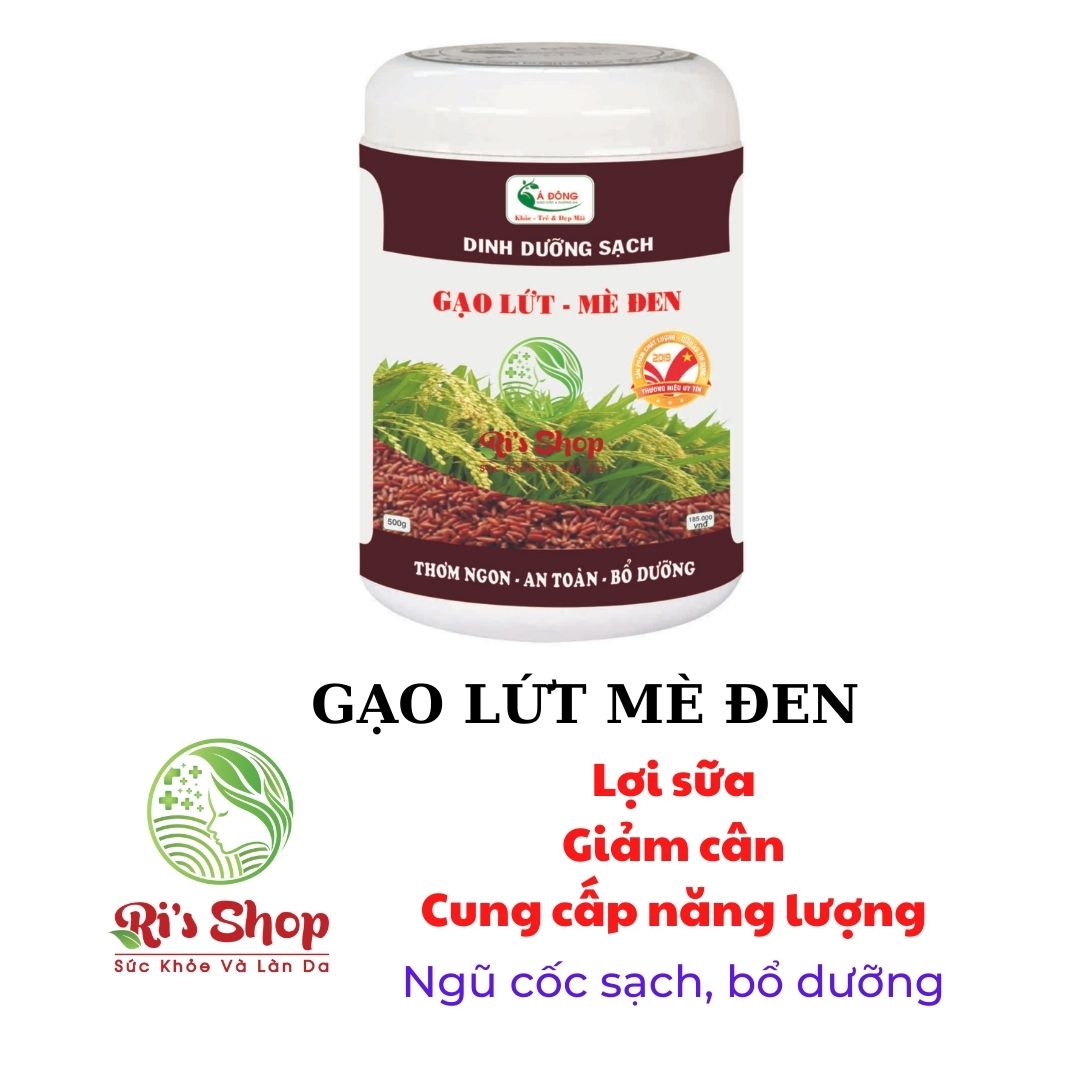 BỘT GẠO LỨT MÈ ĐEN CAO CẤP Á ĐÔNG 500GRAM (MẪU MỚI)  - CUNG CẤP ĐẦY ĐỦ DINH DƯỠNG CHO CƠ THỂ