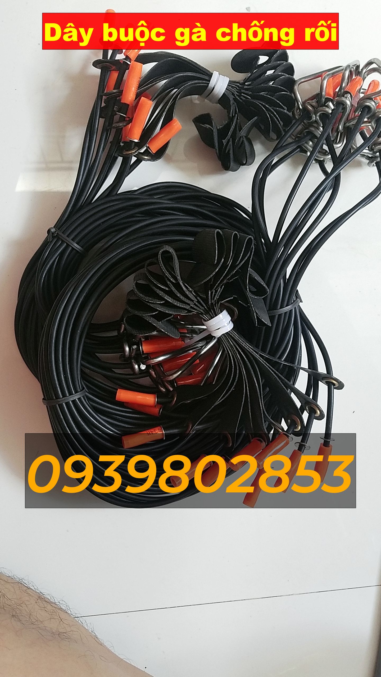 Dây cột gà cao su co giãn hàng cao cấp - Dây buộc chân gà hàng xịn 1 sợi dài gần 2m