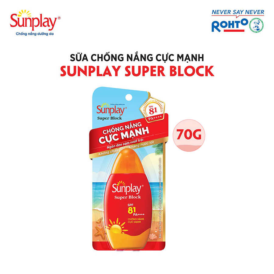 Sữa Chống Nắng Cực Mạnh Sunplay Super Block SPF81, PA++++ (70g)