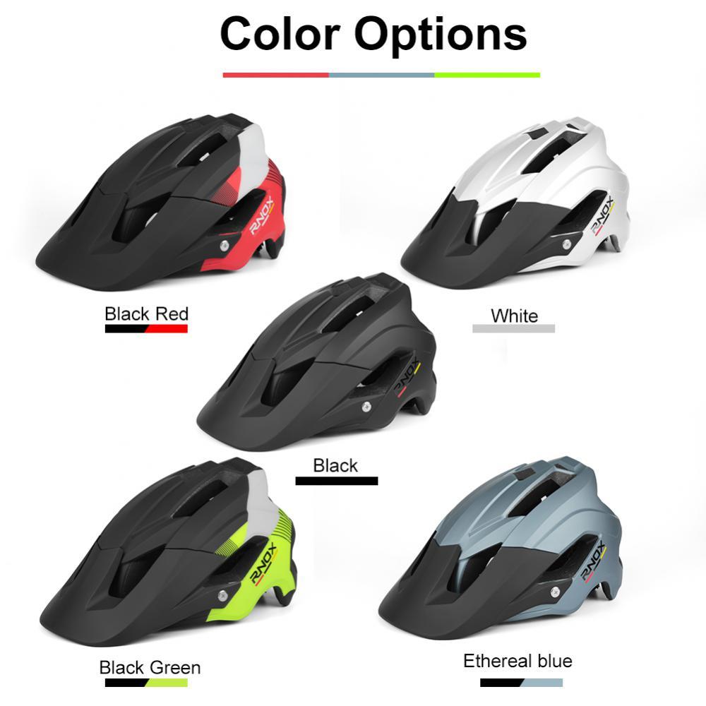 RNOX Capacete Ciclismo Mũ Bảo Hiểm Xe Đạp MTB Xe Đạp Nam Mũ Bảo Hiểm Đường Đua Mũ Bảo Hiểm Xe Đạp Xe Điện Mũ Bảo Hiểm Color: black green Size: L