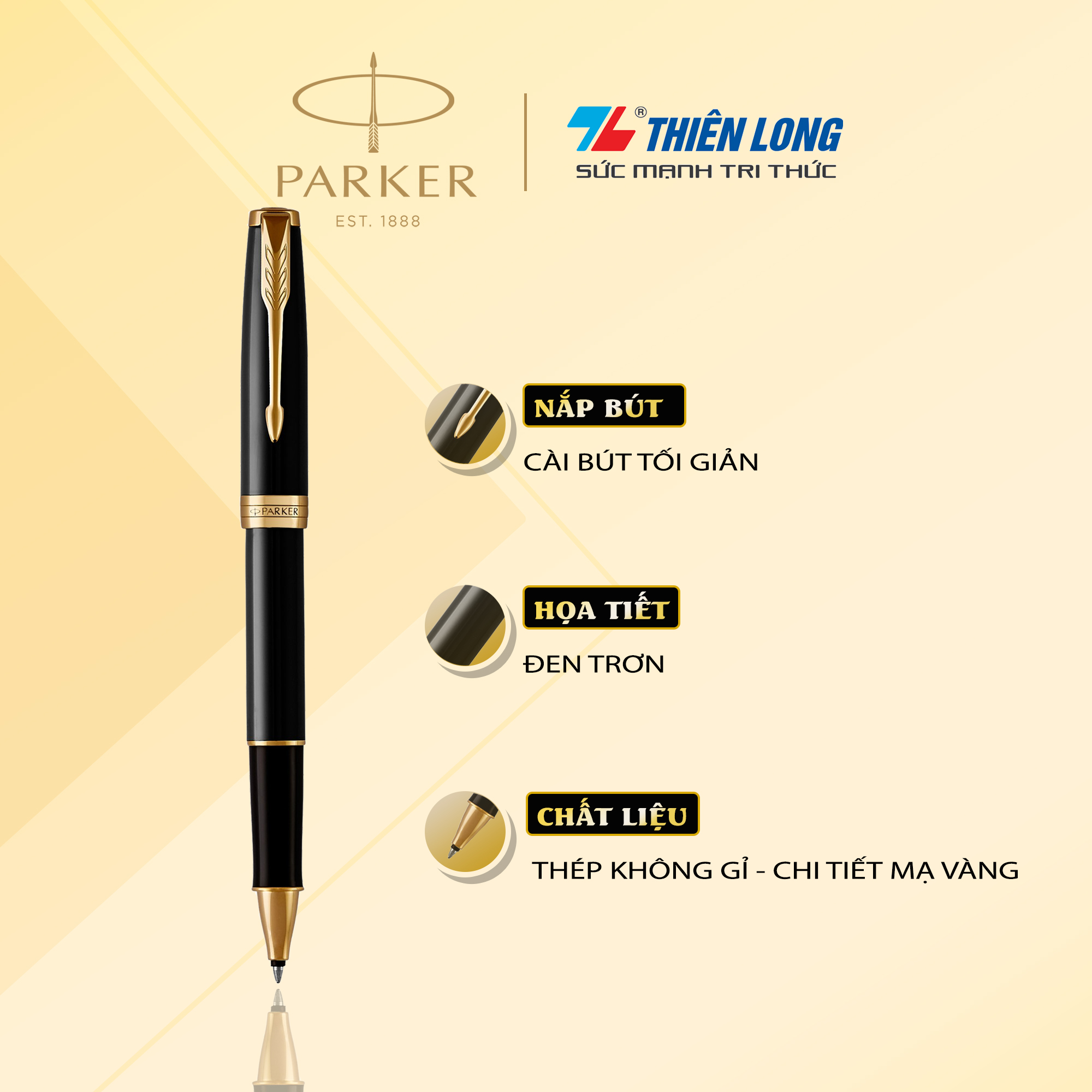 Bút lông bi cao cấp Parker Sonnet X-Black GT TB-1950787