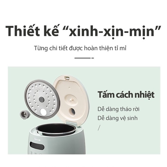 Nồi Cơm điện mini Bear DFB-B12F1 1.2L - Hàng chính hãng