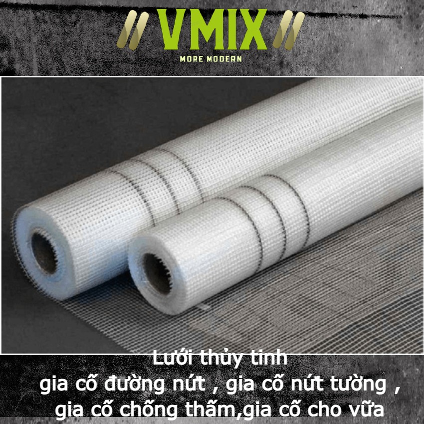 [1mx50m] Lưới thủy tinh gia cường chống thấm gia cường cho lớp vữa tô chống nứt dễ thi công kích thước 3mmx3mm.