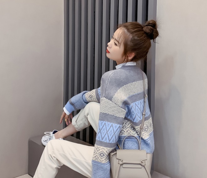 Áo khoác len nữ cardigan họa tiết thổ cẩm ulzzang - DL66186 - Hàng Quảng Châu cao cấp