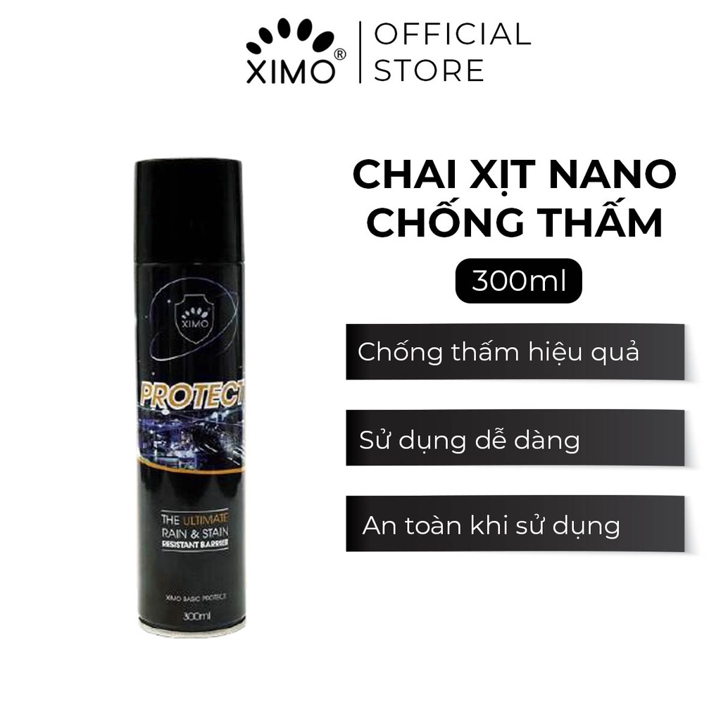 Bình xịt nano bảo vệ chống thấm nước Ximo, kháng bám bẩn 300ml