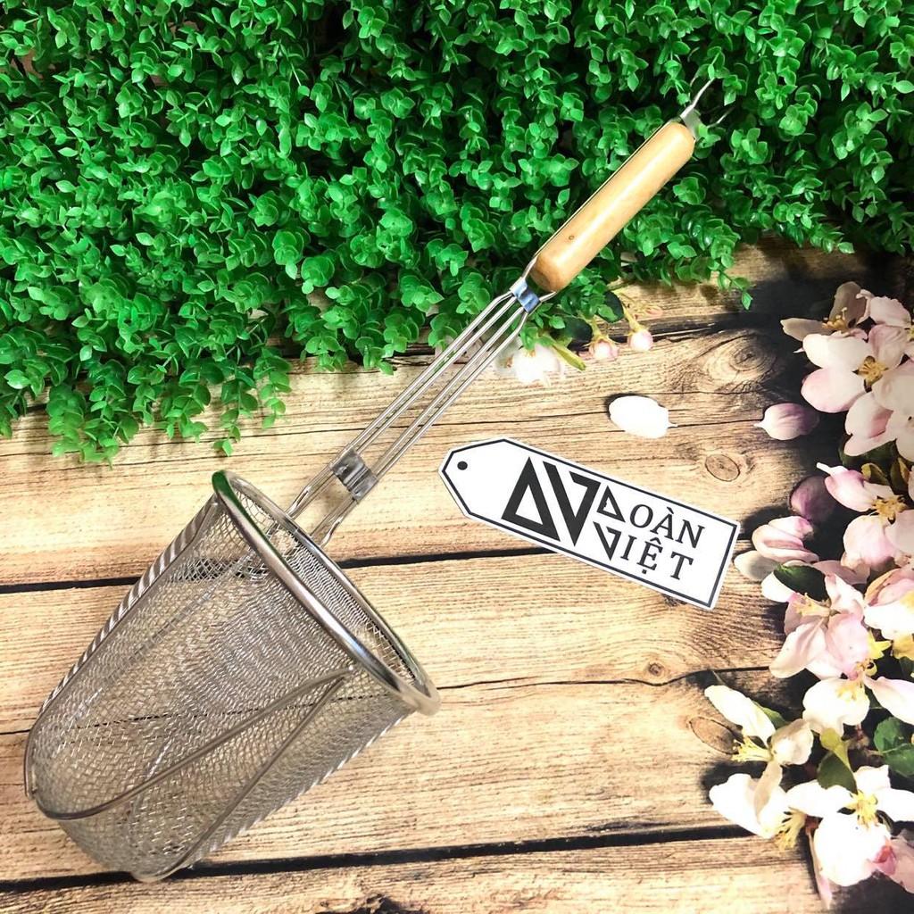Vợt Trụng Hủ Tiếu, Mì  50cm - Sâu Lòng, Inox Tốt