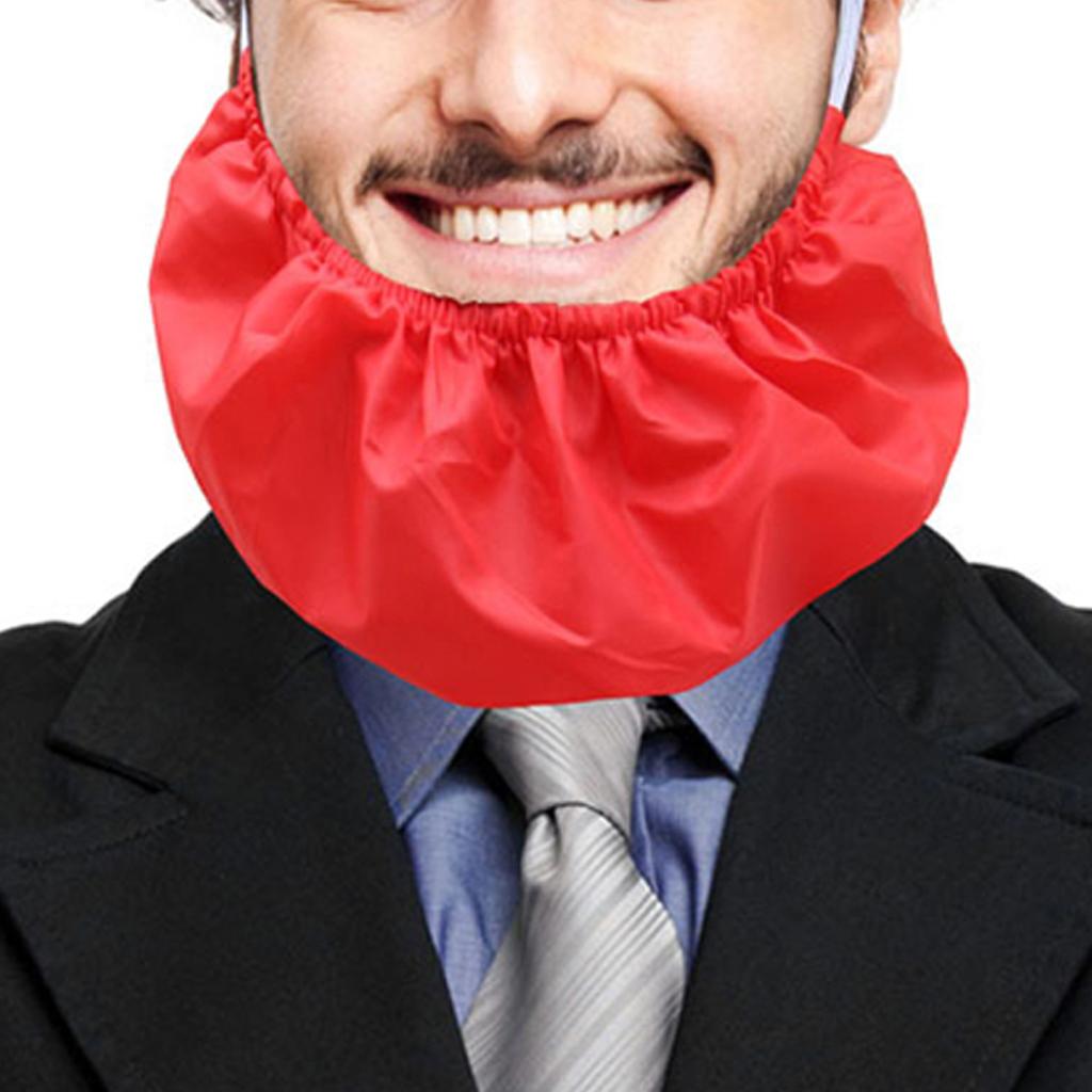 Polyester Men's Beard Mustache Cover Guard for Serving Kitchen Red