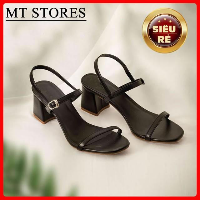 GIÀY SANDAL NỮ CAO GÓT GÓT VUÔNG 5CM - GIÀY CAO GÓT NỮ CÁ TÍNH