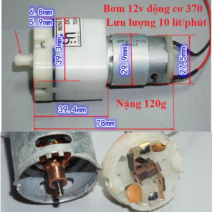 Bơm màng 12v Động cơ 555 - 10 lít khí / phút