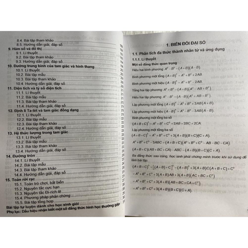 Sách - 15 chủ đề thường gặp trong các kì thi THCS và tuyển sinh lớp 10 môn Toán