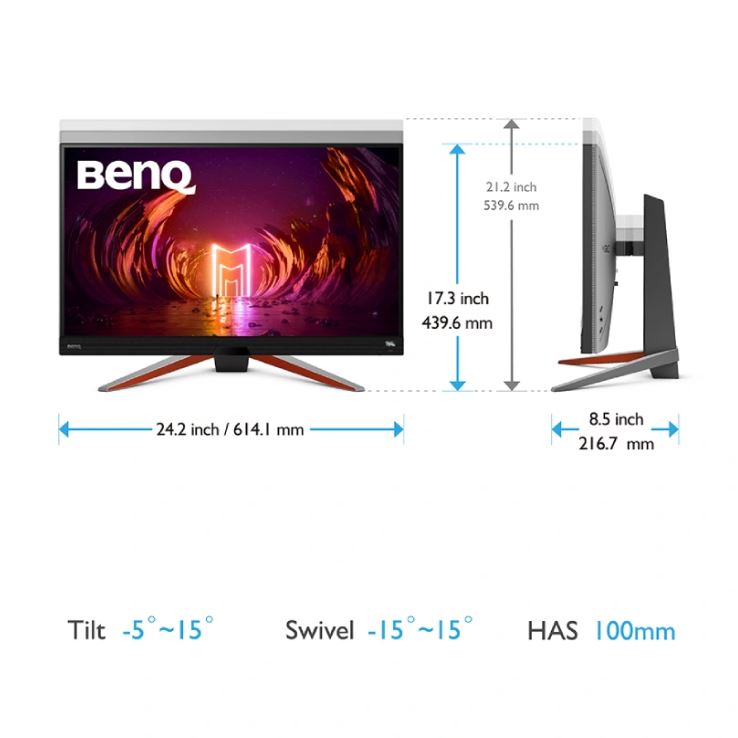 Màn hình BenQ MOBIUZ EX2710Q 27 inch | QHD | IPS | 165Hz | 1ms - Hàng chính hãng