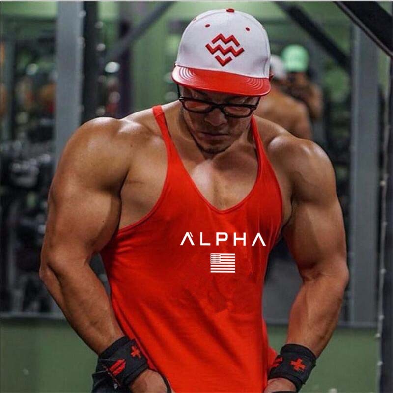 Áo ba lỗ tập thể thao chữ Alpha