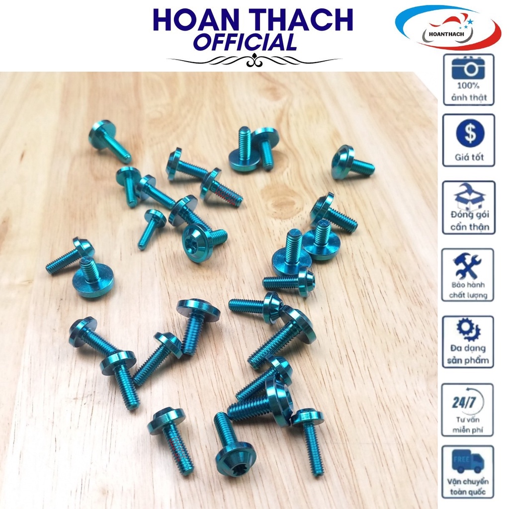 Bộ Ốc Áo Titan Xanh Lục bảo dùng cho xe Winner X ( 28 con ) HOANTHACH SP017485