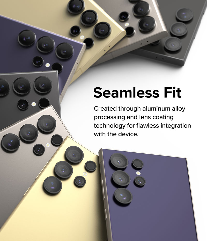 Dán camera cho Samsung Galaxy S24 Ultra/S24 Plus/S24 Ultra Ringke Lens Frame Glass - Hàng Chính Hãng