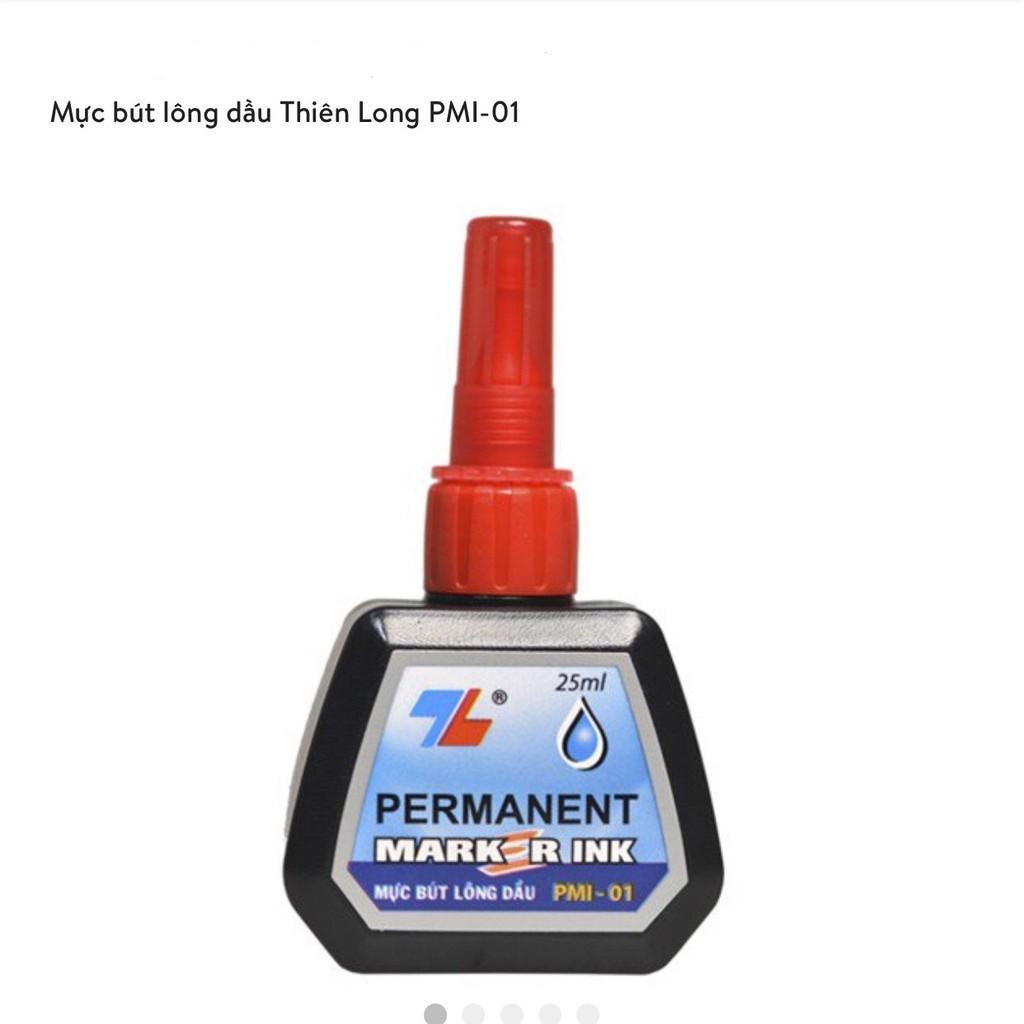 Mực Bút Lông Dầu Màu Đỏ Thiên Long 25ml