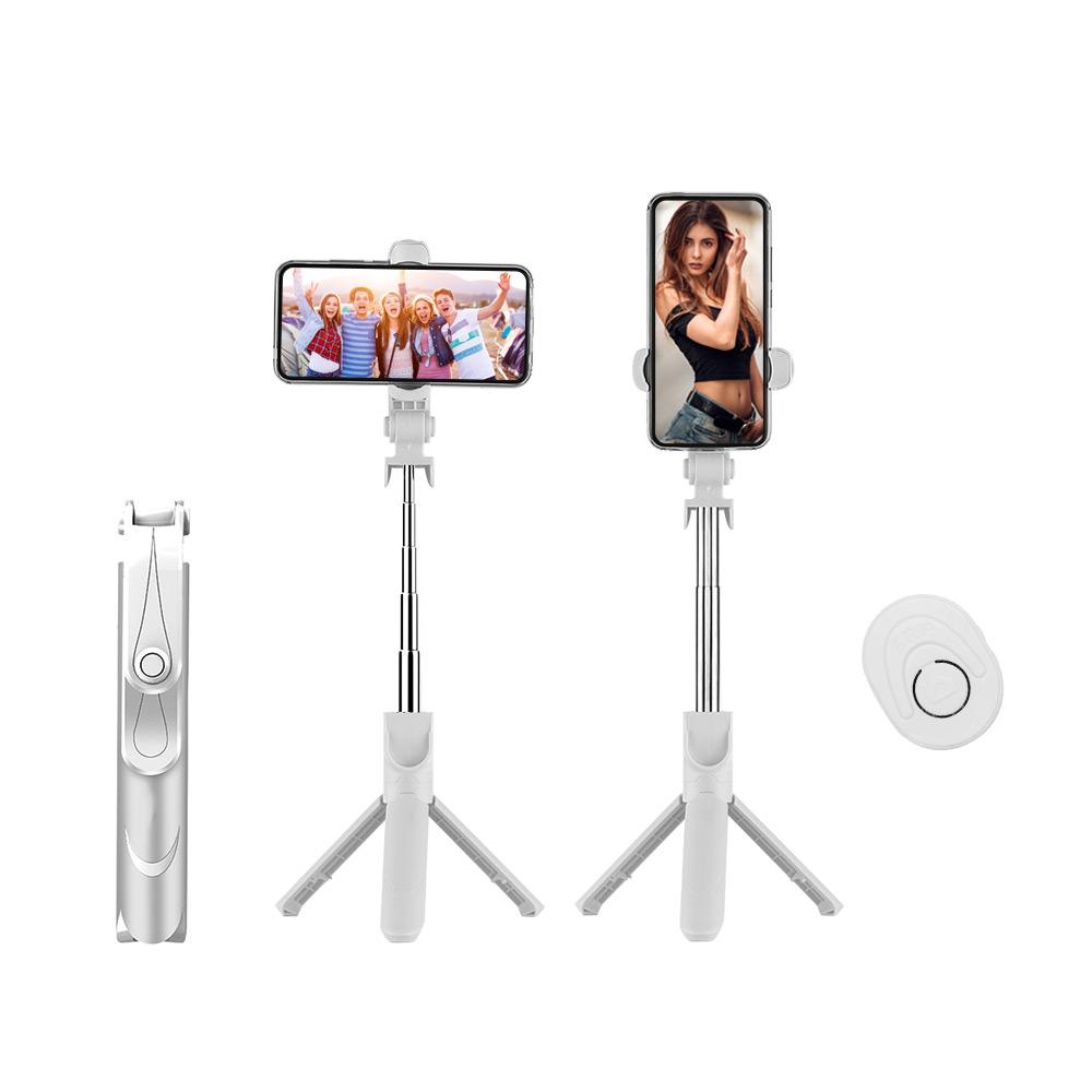 5-Section Extendable Selfie Stick Integrated Universal Phone Holder Tabletop Tripod with BT Remote Controller 10m