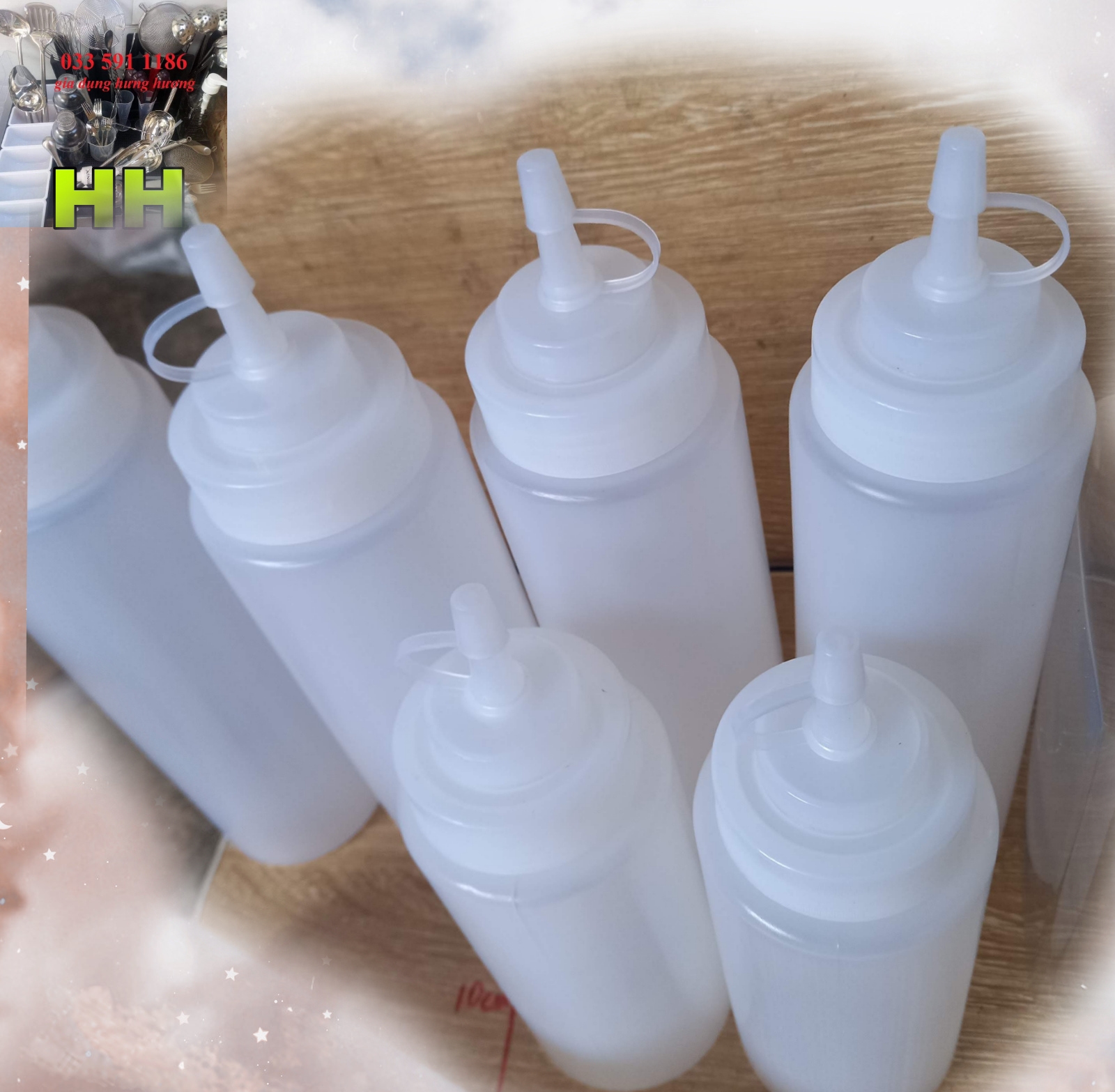 Bình bóp nhựa xịt tương/dầu/ siro/ sữa đặc 650ml