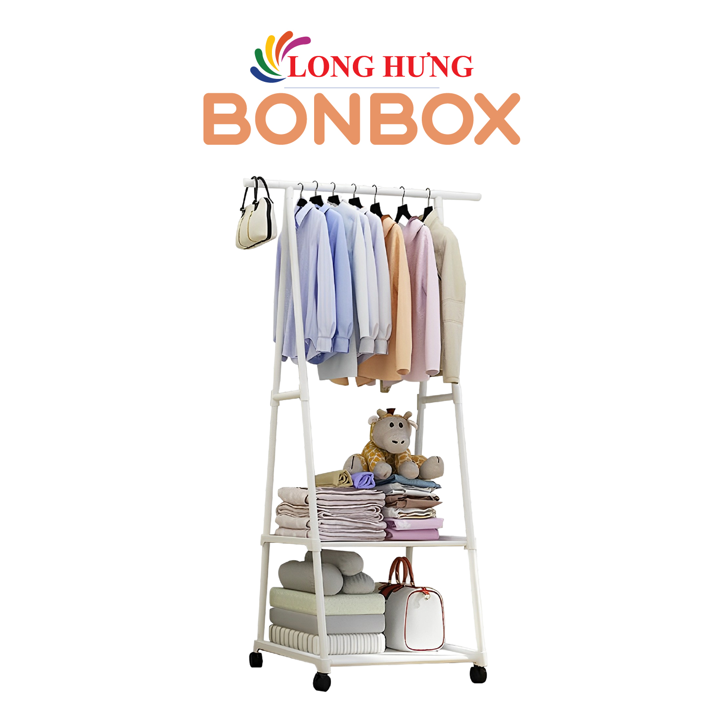 Giá treo quần áo 2 tầng BONBOX BFS221203 - Hàng chính hãng