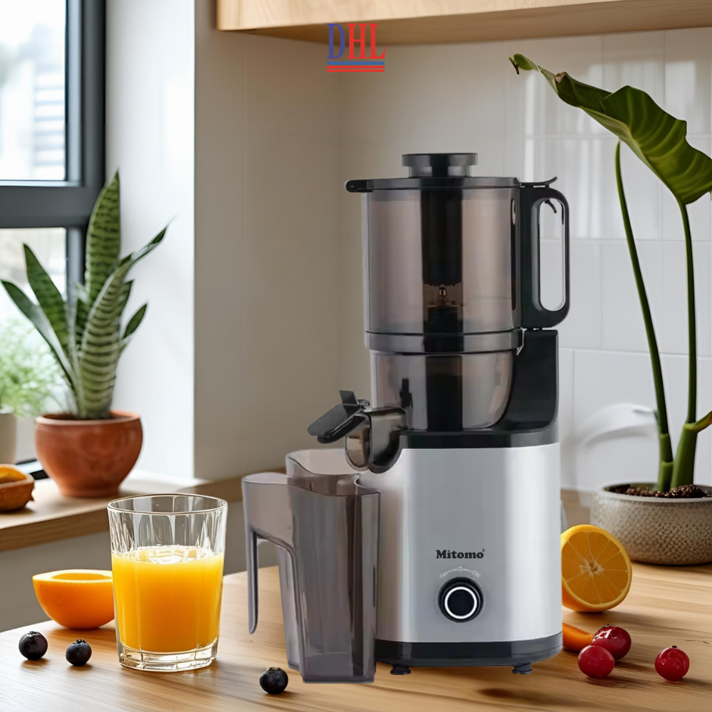 Máy Ép Chậm, Máy Ép Trái Cây Công Nghiệp Mitomo KJ3081 Kiệt Bã - Hàng Chính Hãng Bảo Hành 3 Năm