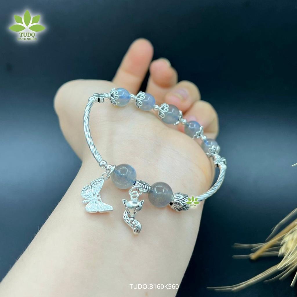 Vòng Tay Nữ Đẹp - Vòng Phong Thủy Mệnh Thủy, Kim TUDO B160K560 VCBXACU Charm Bạc Hồ Điệp, Hồ Ly - Tình Duyên & Sự Nghiệp