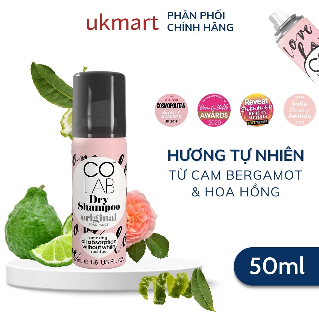 Dầu Gội Khô COLAB UK 200ml Dưỡng Tóc Sạch Bồng Bềnh Vào Nếp Sau 5 Giây