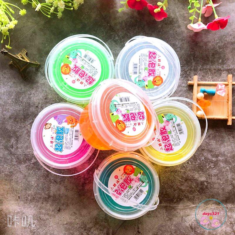 1 XÔ 500ML Slime TRONG BASIC 9 màu cực đẹp Đồ chơi hũ slam chất nhờn ma quái squishy