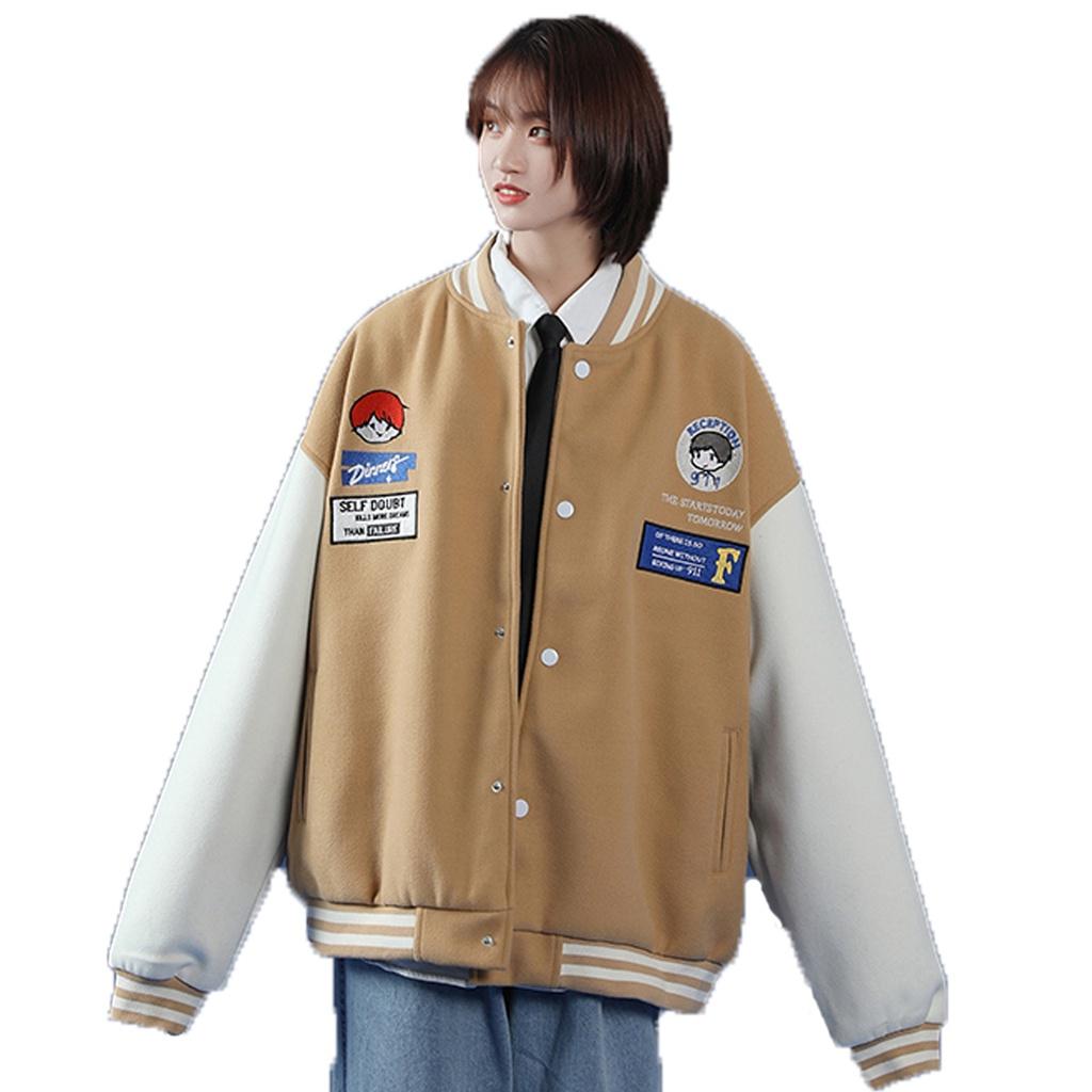 Áo Khoác Bomber Nỉ Baby F Unisex Form rộng Unisex Nam Nữ Couple Áo Khoác Bomber Nỉ IN DINNER Nam Nữ Ulzzang Unisex Chống Nắng 1 Lớp Thể Thao