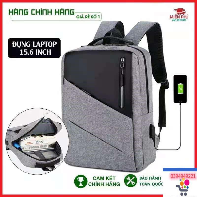 Balo Laptop Thời trang nam nữ cao cấp vải Canvas Hàn Quốc chống nước Chống trộm Chống gù có cổng sạc USB