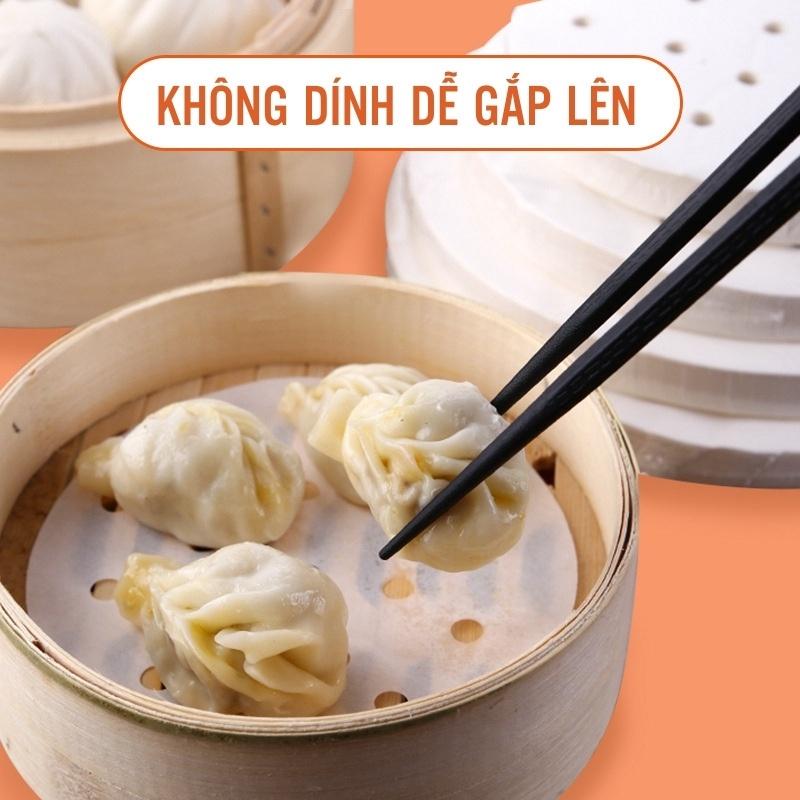 Set 100 Tờ Giấy Nến Đục Lỗ, Giấy Nến Tròn, Chống Dính Cho Nồi Chiên Không Dầu, Lót Xửng Hấp 88288