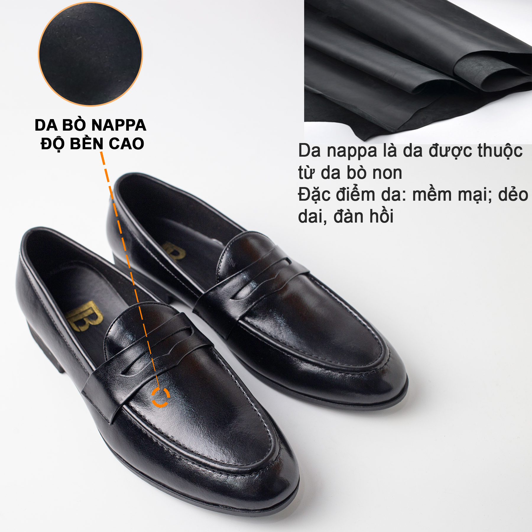 Hình ảnh Giày lười da nam công sở Bụi Leather G120 - Da bò Nappa cao cấp - Bảo hành 12 tháng