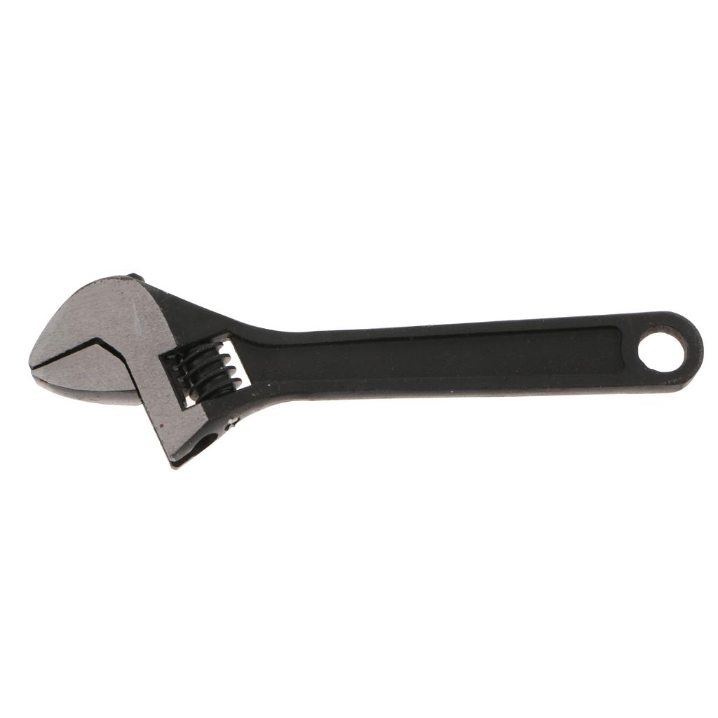 Adjustable Mini Spanner Wrench Short Shank 10mm Opening Steel Wrench 2.5/4In