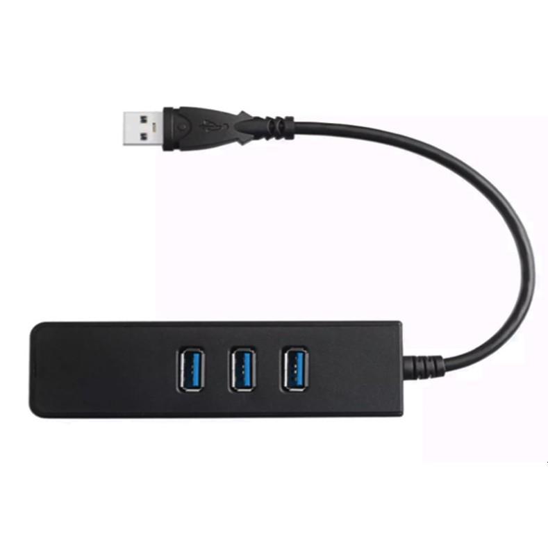 USB HUB 1 Ra 3 Cổng USB 3.0 Kèm 1 Cổng LAN 10/100/1000 Mbps - Tương thích Mibox, MAC OS